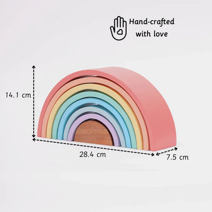Little Bambino Montessori Wooden Rainbow Stacker