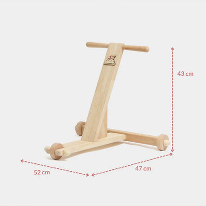 Little Bambino Wooden Push and Pull Walker Toy for Toddlers