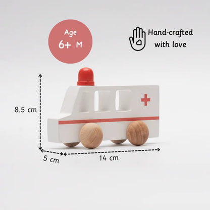 Little Bambino Wooden Ambulance
