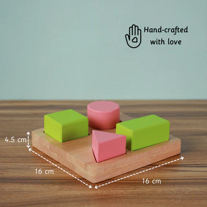Little Bambino Montessori Wooden Puzzle Blocks Set